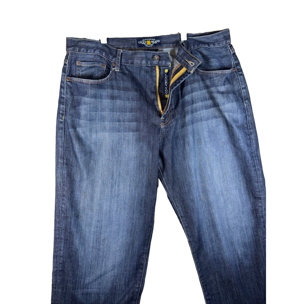 Lucky Brand Men's 40x31  181 Relaxed Straight Dark Wash Stretch Jeans